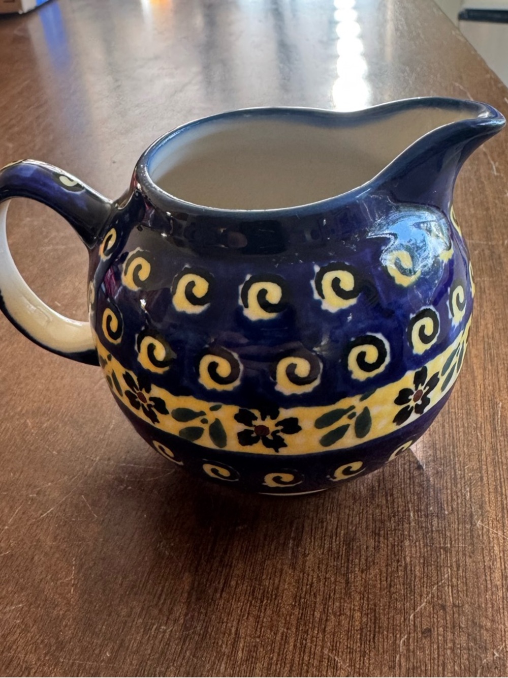 Polish Pottery Creamer Pitcher